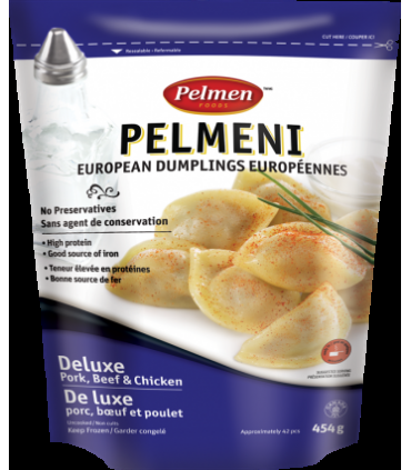 Pelmen Foods Deluxe (Pork, Beef & Chicken) European Dumplings 454g