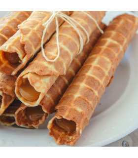 Dulce de Leche Filled Waffle Tubes