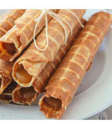 Dulce de Leche Filled Waffle Tubes